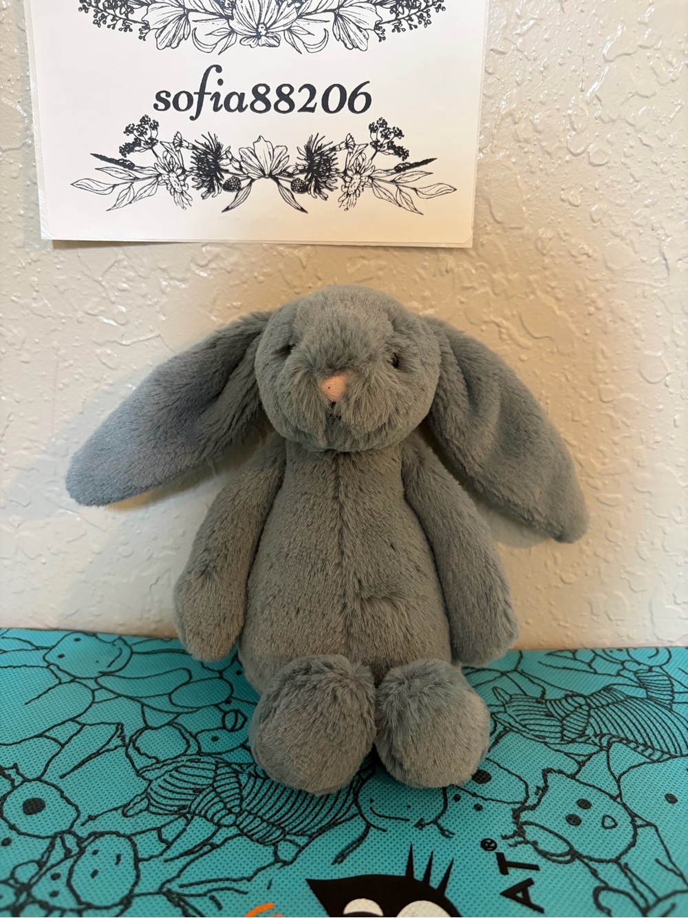 NWT Jellycat little Bashful Dusky Blue Bunny Retired